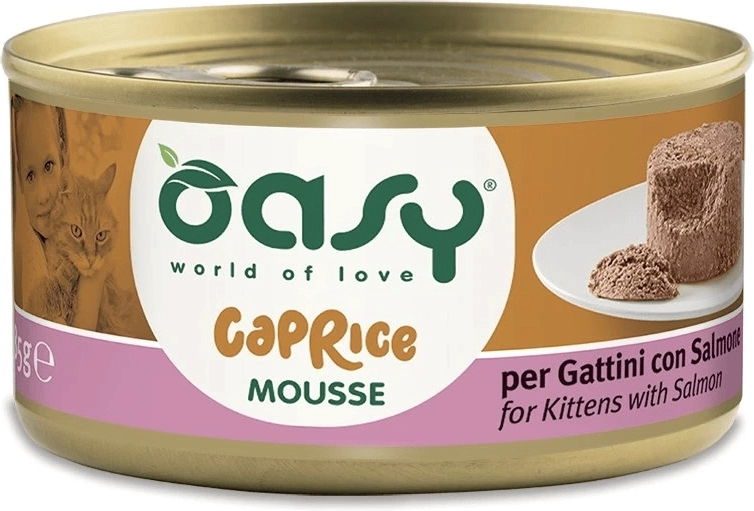 oasy caprice mousse za mačiće s lososom 85 g