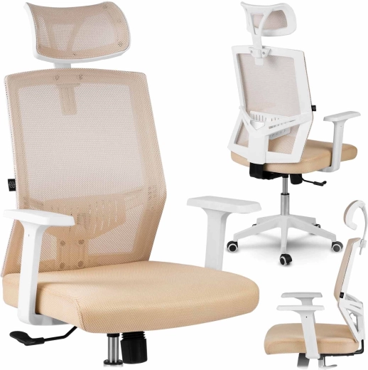 Ergonomska uredska stolica od mikromrežice Sofotel Rotar bež