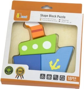 Viga prve drvene mini slagalice – brod