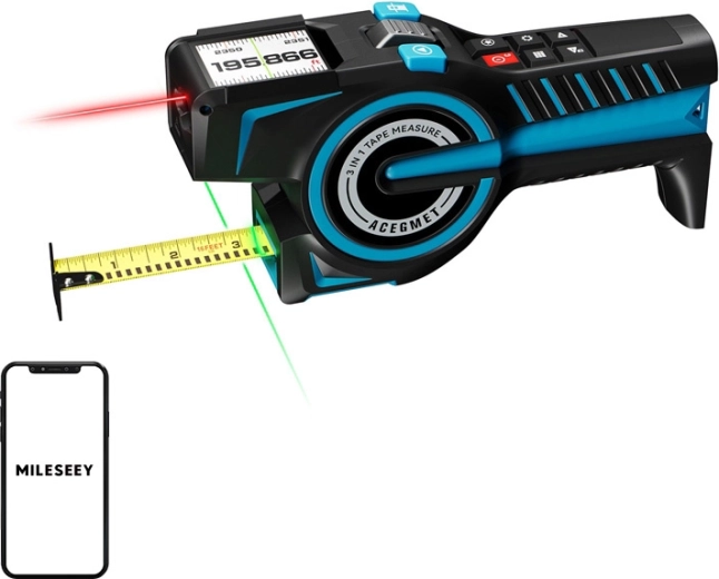 Laserski daljinomjer Mileseey DTX 10 s mjernom trakom i Bluetoothom (100 m)