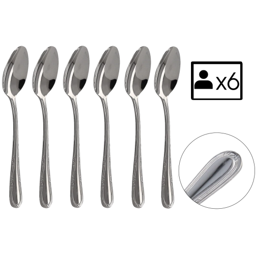 Set od 6 čajnih žličica Natalia od nehrđajućeg čelika