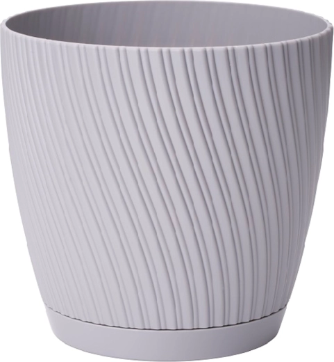Lončanica Mika Eco Recycled s podloškom, promjer 19 cm, platina