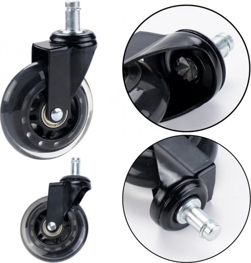 Gumeni kotačić za stolicu proziran tihi