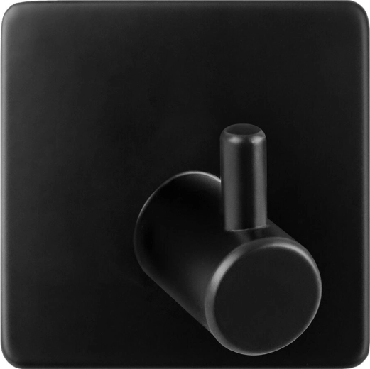 Samoljepljiva metalna vješalica 4,5 × 4,5 × 2,03 cm – crna
