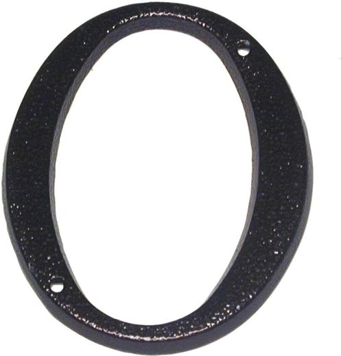 Kućni broj 0 smeđi, cinkova slitina, visina 117 mm