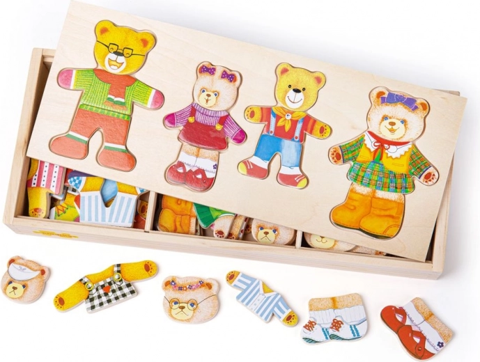 Bigjigs Toys odijevajuća slagalica Medvjedića obitelj