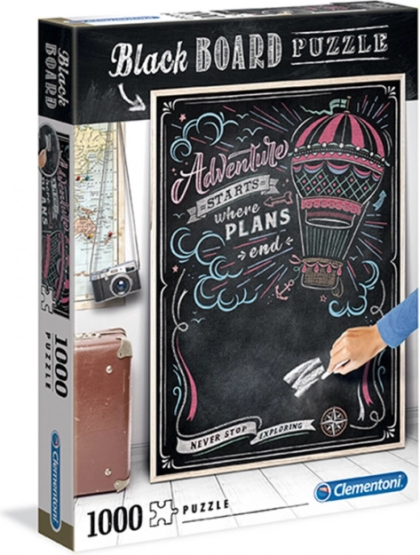 Clementoni puzzle Black Board 1000 – putovanja