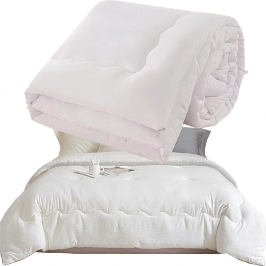 Cjelogodišnja prozračna topla zimska poplun 160 × 200 cm bijela
