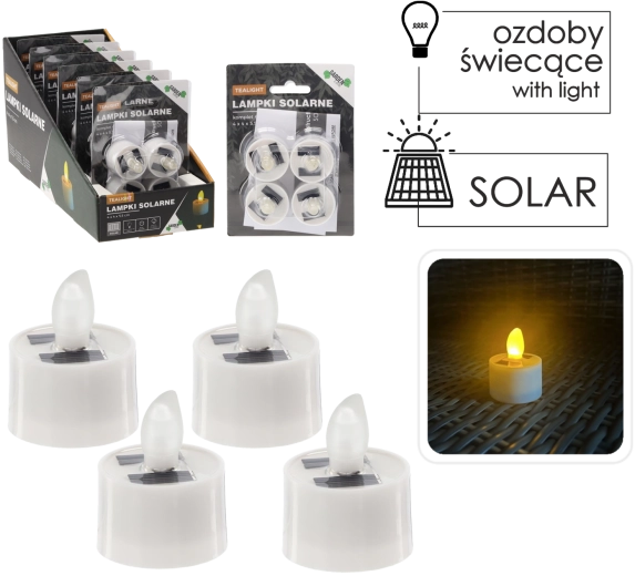 Set solarnih LED čajnih lampica, 4 kom
