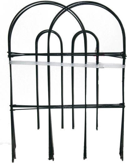 Vrtna ograda zelena 60 cm × 3 m, metal i plastika