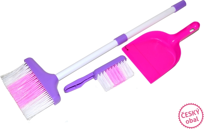 Dječji set za čišćenje 3 kom, ružičasto-bijeli