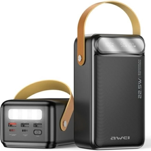 AWEI powerbank 60 000 mAh 22,5 W crna