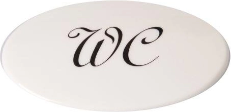 Vrata oznaka WC za set, bijela plastika