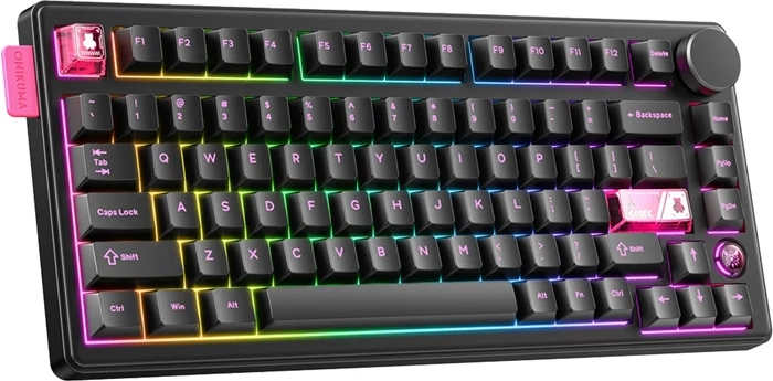 Mehanička gaming tipkovnica ONIKUMA MT706, bežična i žičana, RGB, crna
