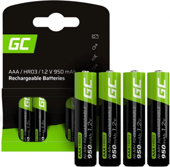 Punjive baterije AAA GREEN CELL 950 mAh (4 kom)