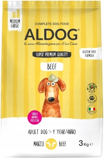 Aldog goveđe granule za odrasle pse srednjih i velikih pasmina 3 kg