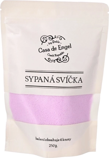 Ljubičasti sipani vosak za svijeće 250 g + 4 fitilja