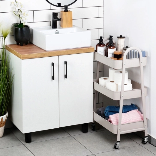 Izdržljiva metalna konstrukcija u elegantnoj bež boji