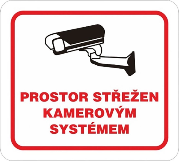 Naljepnica Prostor pod nadzorom kamerama 100 × 90 mm