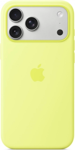 Silikonska futrola s MagSafe za iPhone 17 Pro Max – neonski žuta
