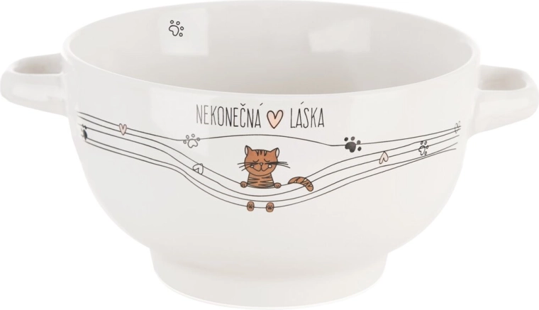 Keramička zdjelica „Beskrajna ljubav“ s motivom mačke 14 cm