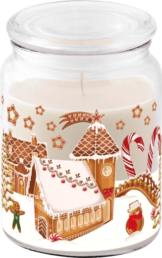 Mirisna svijeća u staklu s poklopcem Gingerbread seoce 510 g