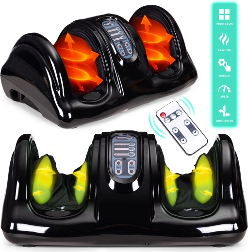 Električni masažer za stopala i listove s grijanjem, 4 režima, daljinsko upravljanje 40 W MODERNHOME