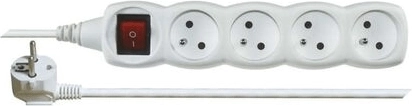 Emos produžni kabel s prekidačem, 4 utičnice, 3 m, bijeli