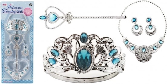 Veliki set princeza dodataka: kruna, ogrlica, naušnice i žezlo