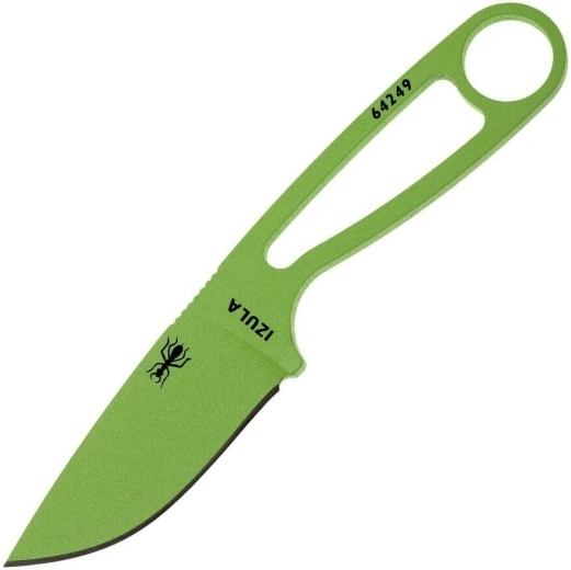 ESEE Izula – nož za oko 7,3 cm, zeleni, ugljični čelik, plastična futrola