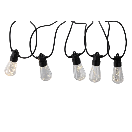 Vrtni svjetleći lanac 20 m, 20 LED, toplo bijela, IP44, 12 V s držačima