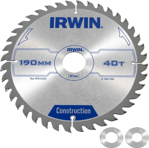 Pila IRWIN 190 mm, 40 zuba, tanak rez za drvo i ploče