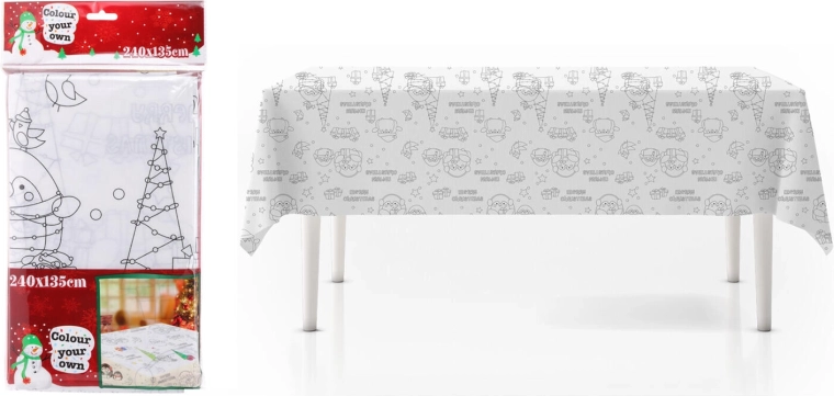 Božićni stolnjak za bojanje 240 × 135 cm poliester