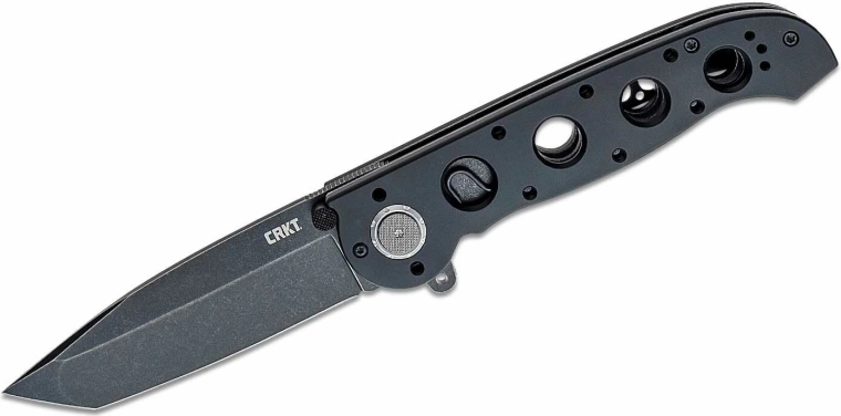CRKT M16-04DB Tanto sklopivi džepni nož 9,9 cm, Black Stonewash, crni aluminij