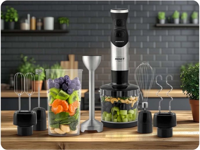 Bogat set 6u1: miješanje, sjeckanje, tučenje i mijesenje