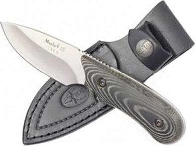 Muela Ibex 8M mali lovački nož 8 cm, crno-siva Micarta, kožna futrola