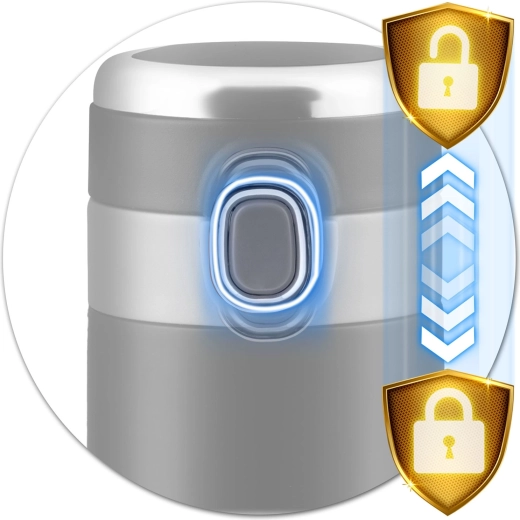 Poklopac s brtvom, sigurnosnom blokadom i upravljanjem jednom rukom