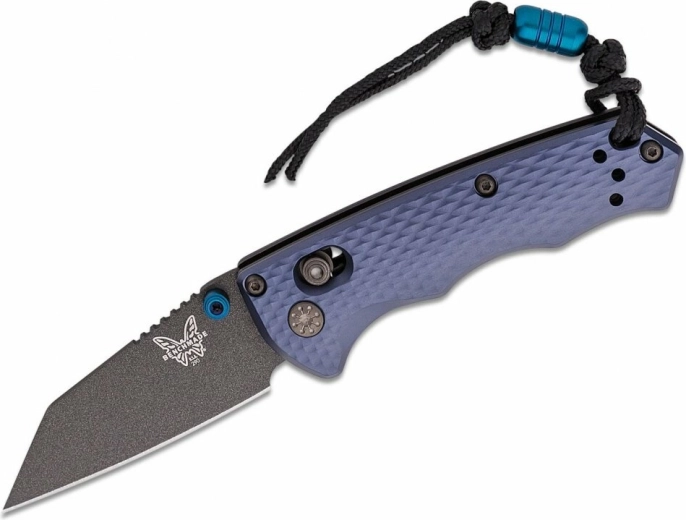 džepni nož Benchmade Full Immunity Crater Blue, sivo-plavi aluminij