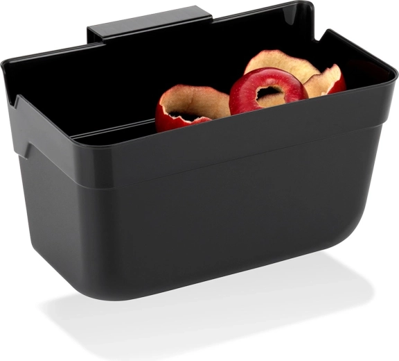 Viseća kanta za biootpad za vrata ormarića, crna, 2,5 l (22,5 × 15 × 13,5 cm)