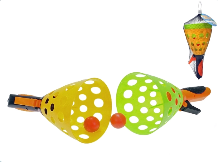 Catchball set 25 cm – 2 košarice i loptice u mrežici