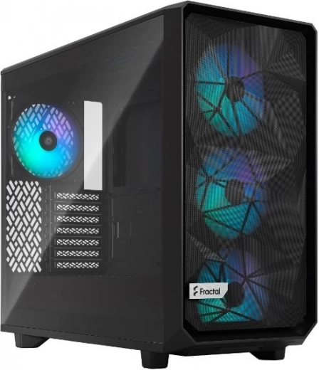 Fractal Meshify 2 RGB Black TG Lite – računalno kućište s mesh prednjom stranicom i kaljenim staklom
