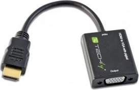 Adaptér HDMI muški na VGA ženski, crni, 10 cm