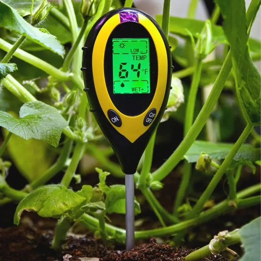 Provjera temperature i vlažnosti tla izravno u posudi