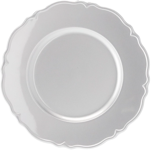 Okrugli pladanj sa srebrnim uzorkom 33 cm