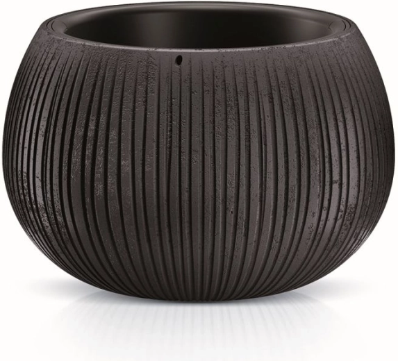 Vaza s uloškom Beton Bowl 23,8 cm – crna