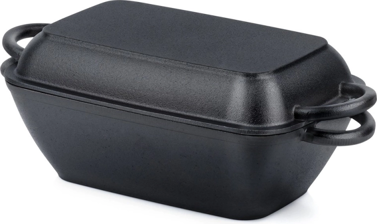 Lijevanoželjezni pekáč 2u1 s poklopcem i grill tavom 3,5 l / 1,5 l