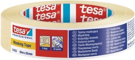 Krepp traka za maskiranje 25 mm × 50 m žuta Tesa