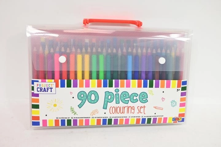 Set za crtanje i bojanje 90 kom u koferu s ručkom