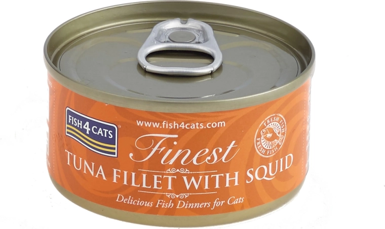 Konzerva za mačke tunjevina s lignjama 70 g Fish4Cats Finest