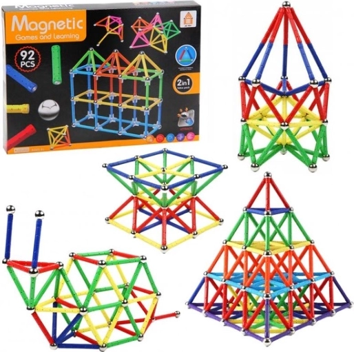 Magnetne građevne kocke 92 dijela
